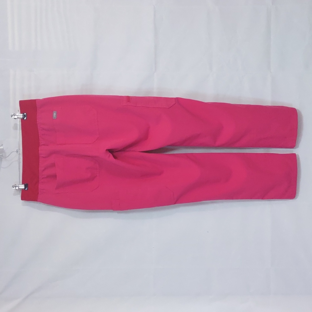 Figs High Waisted Yola Scrub Pants - Shocking Pink - Picture 2 of 3